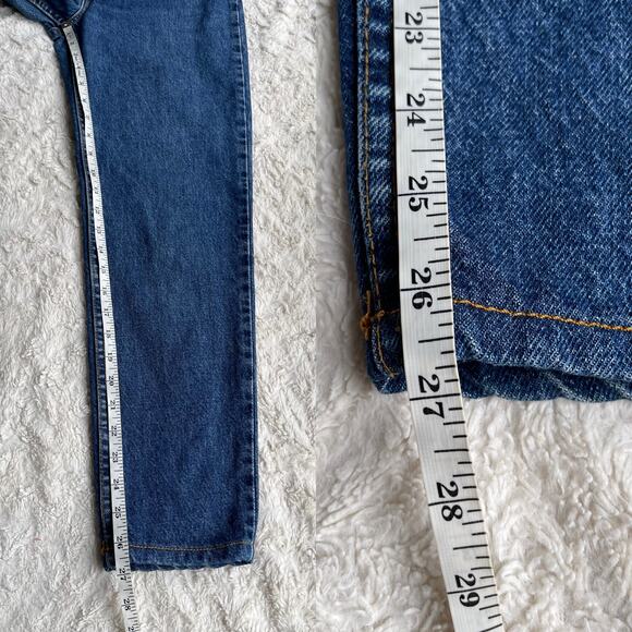 Vintage Levi's 512 mom jeans high rise waist wedgie fit slim tapered leg USA 26 - Picture 5 of 17
